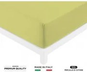Lenzuolo con angoli matrimoniale verde cotone percalle