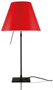 Luceplan - Costanza Lampada da Tavolo con Dimmer Nero/Primary Red Luceplan