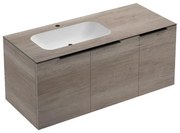 Mobile sottolavabo e lavabo Solid rovere sable L 120 x H 83 x P 51 cm, 2 ante