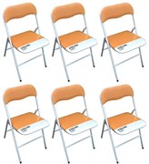 LUCIE - sedia pieghevole salvaspazio set da 6 bicolor