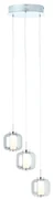 Lampadario Moderno Rafa cromo paralume trasparente E27 Ø22cm BRILLIANT