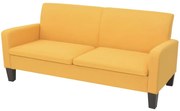 Divano a 3 posti 180x65x76 cm giallo