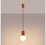 Sollux SL.1729 - Lampadario a sospensione con filo HALO 1xG9/8W/230V diametro 12 cm arancione