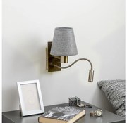 Brilagi - Applique a LED NUBILA 1xE27/25W/230V + LED/3W ottone/grigio