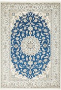 Nain Tappeto 290x200 Blu (Iran) Annodato A Mano