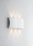 Applique LED moderno da esterno LED-W-BEETLE BCO bianco IP54, luce cct da bianco caldo al bianco neutro 890 lumen,