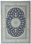 Nain Tappeto persiano 250x360 Blu (Iran) Annodato A Mano