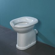 Wc a Terra Accessibile Con Scarico a Parete Bianco Lucido