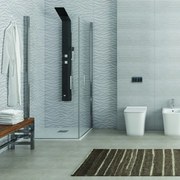 Kamalu - Box doccia angolare 50x90 due ante battenti finitura cromo | KS2800