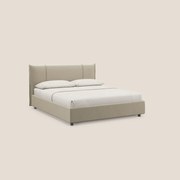 Alicia letto imbottito con vano contenitore in tessuto impermeabile T14 beige