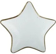 Piattino stella in vetro bordo oro