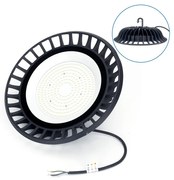 Campana Led industriale UFO Slim 150W Nera IP65 Bianco Freddo 6500K Aigostar