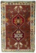 Gabbeh Tappeto 150 x 100 Rosso (Iran) Annodato A Mano