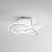 Plafoniera Moderna Yara Alluminio E Silicone Bianco Led 1 Luce 40W 4K