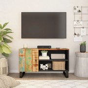 Mobile tv 80x33x46cm legno massello recupero legno multistrato
