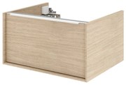 Mobile da bagno sotto lavabo Neo marrone satinato L 60 x H 32 x P 48 cm 1 cassetto, lavabo non incluso