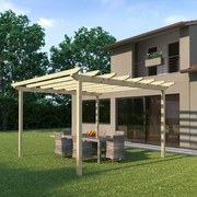 Pergola Eagle in legno struttura marrone L 417.6 x P 417.6 x H 268 cm