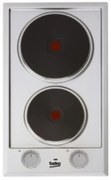 Beko - Piano cottura da incasso elettrico 2 fuochi inox 30Cm