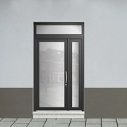 Portoncino d'ingresso in pvc Condo20 L 90 x H 210 cm nero apertura sinistra