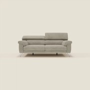 Raffaello divano con sedute allungabili e poggiatesta reclinabili in microfibra smacchiabile T11 tortora