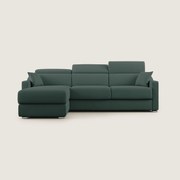 Amber divano letto angolare in tessuto smacchiabile T05 verde