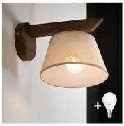 Brilagi - Lampada da parete LED ANTHONY 1xE14/40W/230V noce/beige