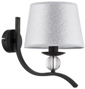 Applique BARNI 1xE14/10W/230V nero/argento