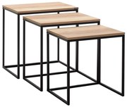 SET 3x Tavolino marrone