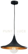 Lampadario a sospensione broadway nera e oro 1 luce attacco e27 35x...