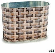 Vaso Ovale Metallo vimini 12,7 x 15 x 23,5 cm (24 Unità)