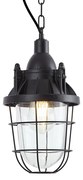 Lampada a sospensione industriale nera - Cabin