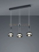 Madison sospensione led 24w 2700lm, 3000k  barra metallo nero e 3 v...