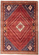 Shiraz Tappeto persiano 210 x 290 Rosso (Iran) Annodato A Mano