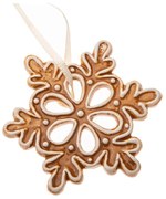 Decorazione per albero di natale in ceramica ø 6 cm Gingerbread Flake – Dakls