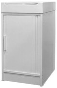 Mobile lavanderia con lavabo incluso Ice 1 anta in pvc bianco P 52.5 x L 44.2 x H 84 cm