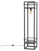 Lampada da terra industriale nera - Cage Rack