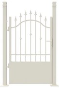 Cancello con serratura manuale Civetta in ferro, apertura a sinistra, L 104.5, H 150-165 cm, di colore nero