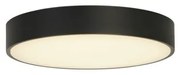 Palma led flush, policarbonato nero con diffusore bianco