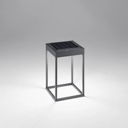 Lampada Da Tavolo Piccola Esterno Cage Contemporanea Alluminio Grigio Led Cct