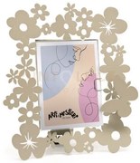 Porta foto daisy sabbia in ferro 14x16cmh(9,5x12,5formatofoto)