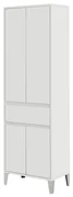 Colonna Portasciugamani a Terra 183 Cm Quattro Ante Un Cassetto Feridras "Mondo 2.0" Bianco Opaco/Bianco Laccato