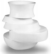 Vaso 38 x 33 x 36 cm, in resina, bianco