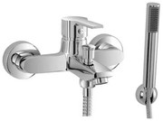 Miscelatore per vasca da bagno cromato con duplex e doccetta Prima