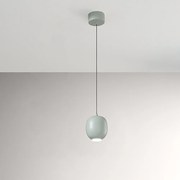 Lampadario In Metallo Contemporaneo Bullet Salvia Led Diffusore Ovale