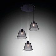 Lampadario Moderno Rete nero 3x E27 NOVECENTO