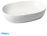 Azzurra Ceramica Lavabo "Elegance" Appoggio Linea Circle Senza Foro 60cm