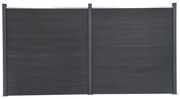 Set Pannello Di Recinzione Grigio 353x186 Cm İn Wpc /