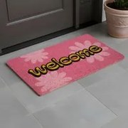Zerbino 40x70 cm Welcome rosa Zerbinomania