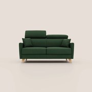 Francy divano letto matrimoniale con poggiatesta regolabili in tessuto impermeabile e smacchiabile T17 verde