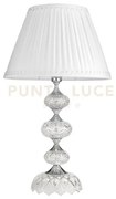 Lume/g. dallas cromo e cristallo con paralume d.40cm 1 luce attacco...